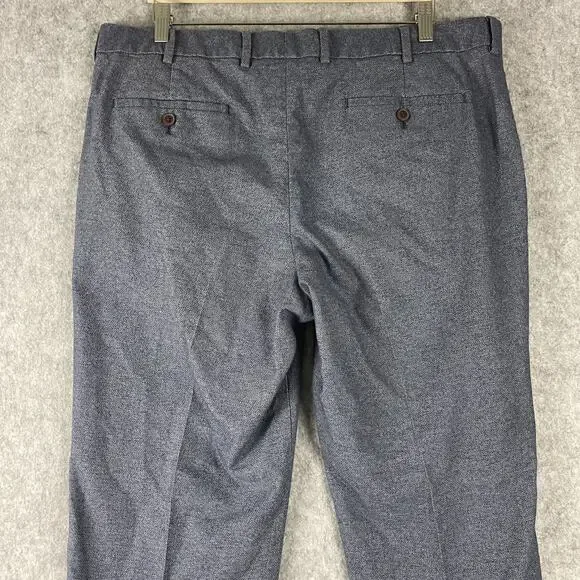 Charles Tyrwhitt Pants Mens 38x34 Blue Stretch Textured Trouser Slim Fit NEW - Picture 11 of 16
